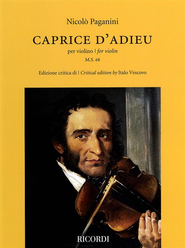 Caprice d'Adieu - per violino - Edizione critica di Italo Vescovo - pro housle